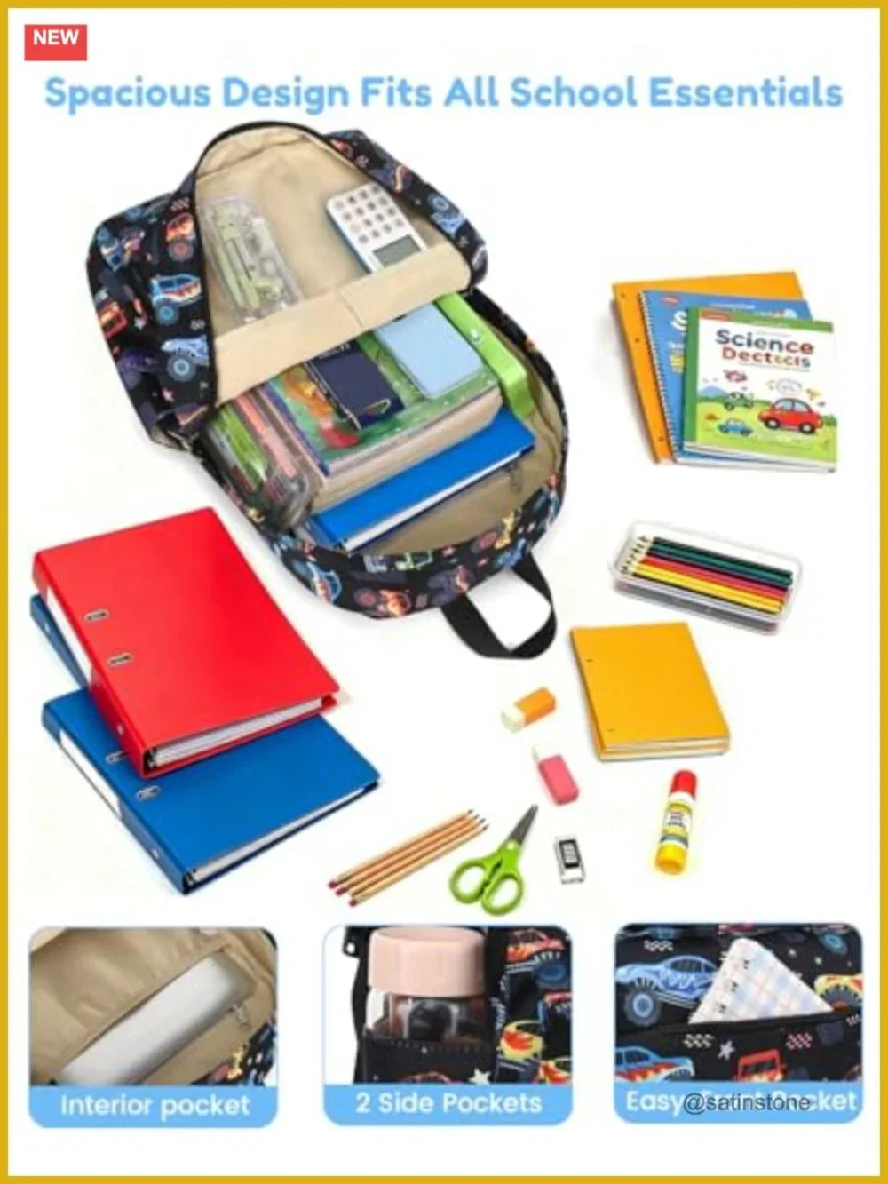 Kids Backpack for Boys, Preschool Toddler Backpack Kindergarten School Bookbag
